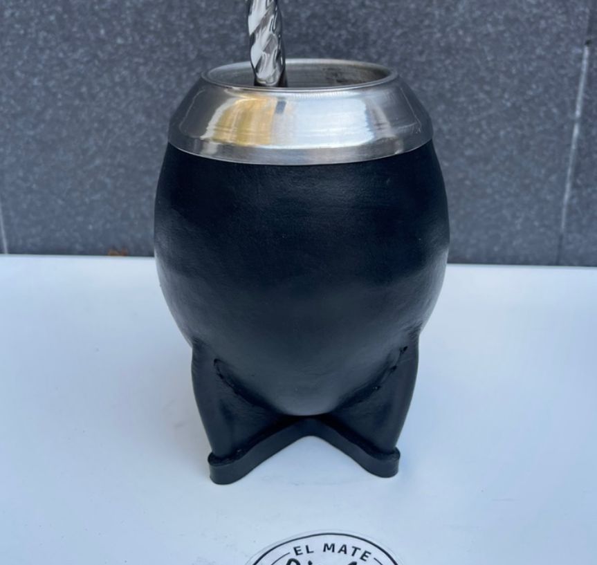 Torpedo guarda acero - Interior de acero inox termico delux - cuero premium Negro reforzado