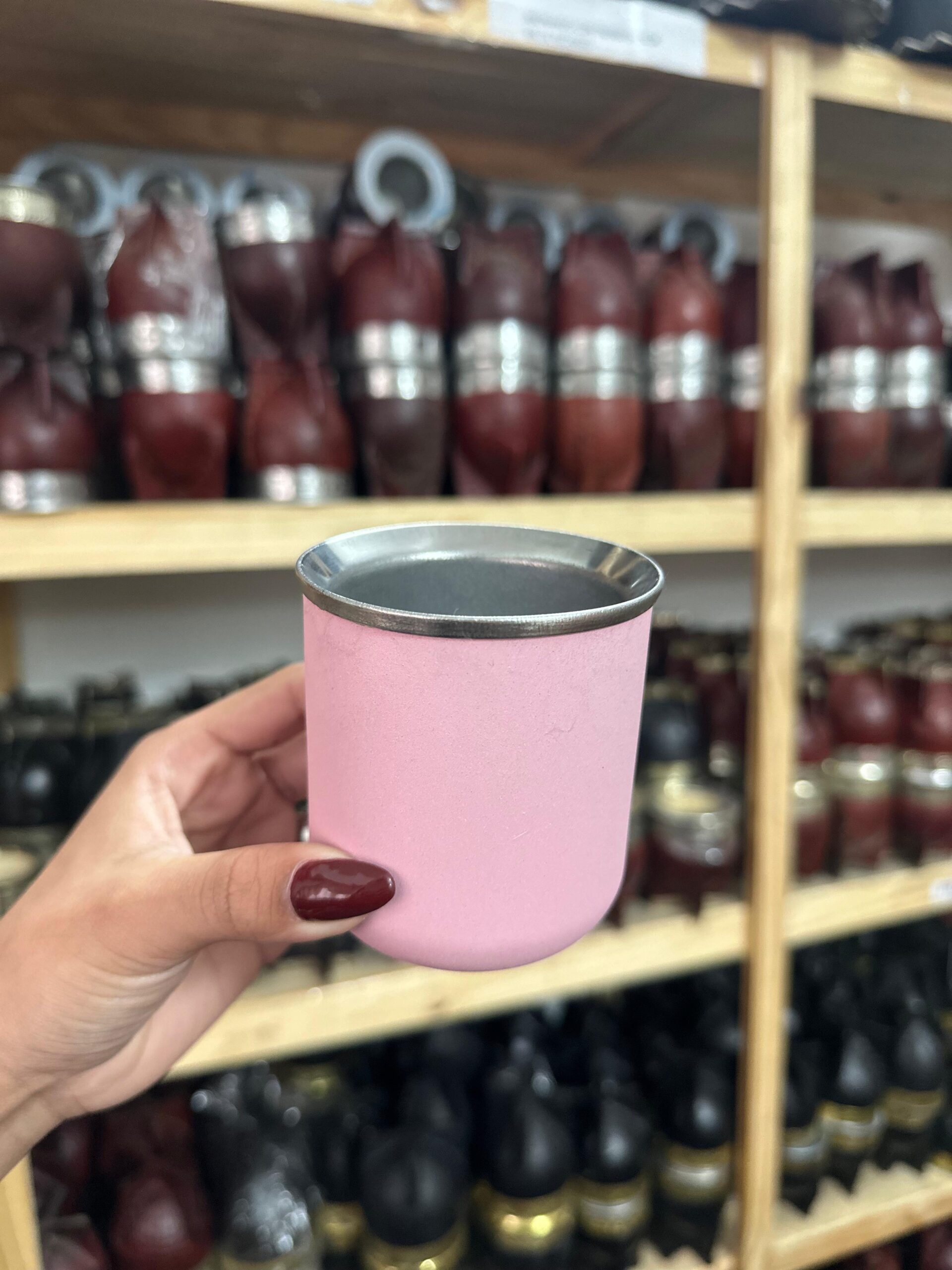 mate vasito termico rosa