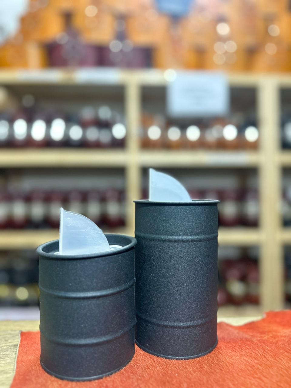 LATA BOMBITO YERBERO + AZUCARERO NEGRAS LISAS