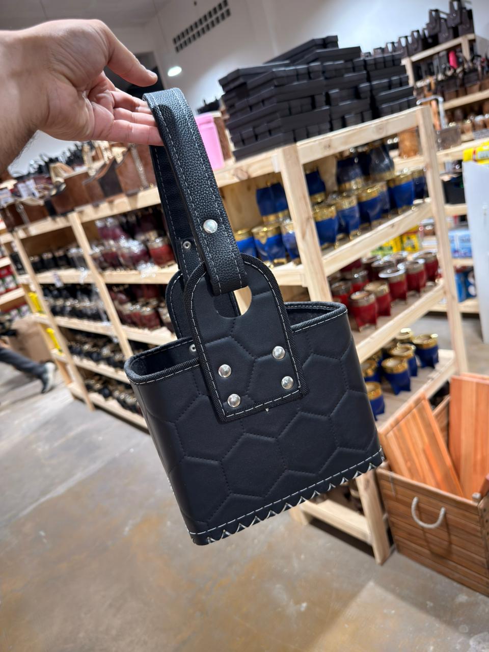 CANASTA CUADRADA GRANDE CUERINA GAJOS PELOTA - CON DIVISION