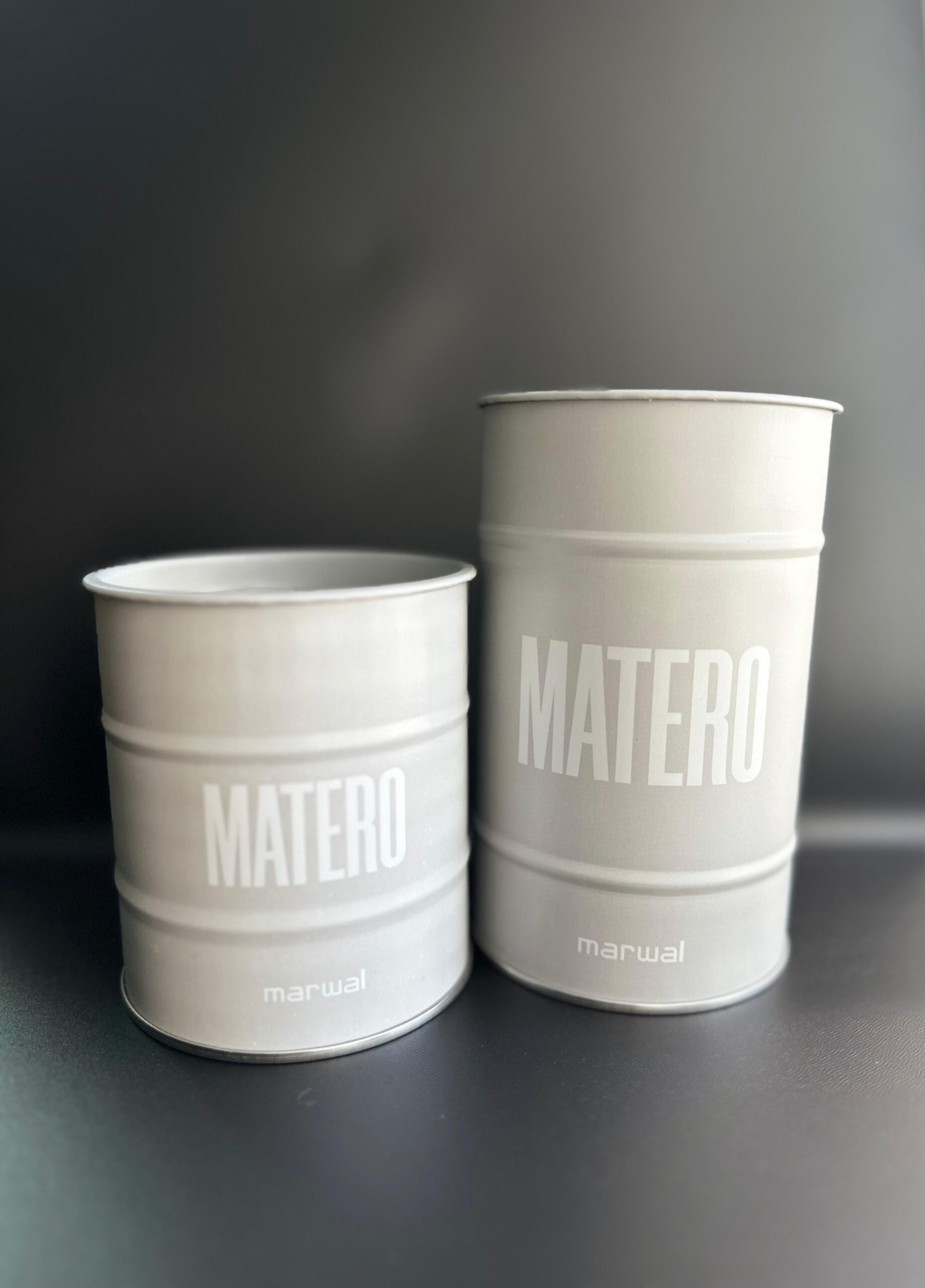 LATAS MATERO X2 YERBERO + AZUCARERO COLOR GRIS