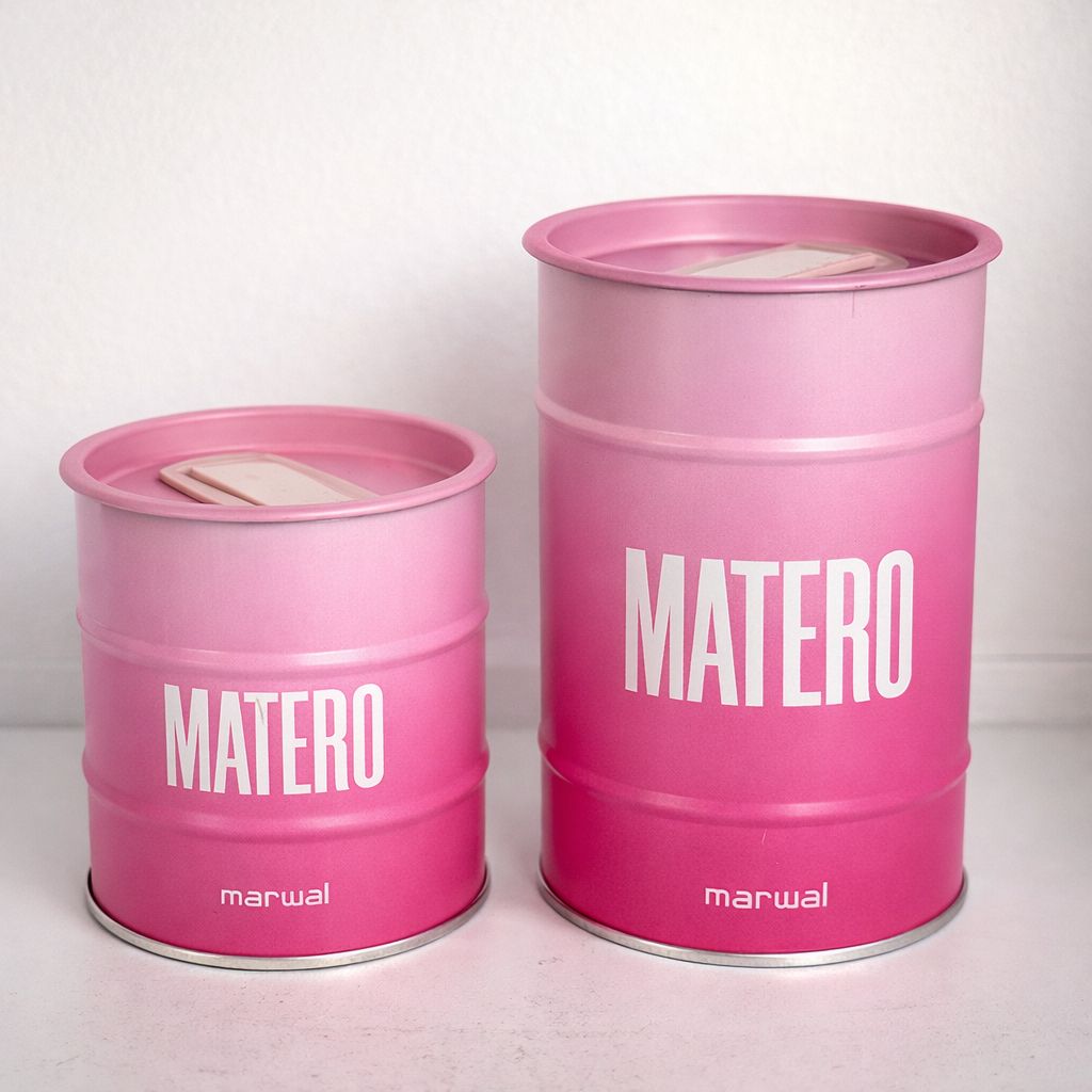 LATAS MATERO X2 YERBERO + AZUCARERO COLOR BICOLOR ROSAS