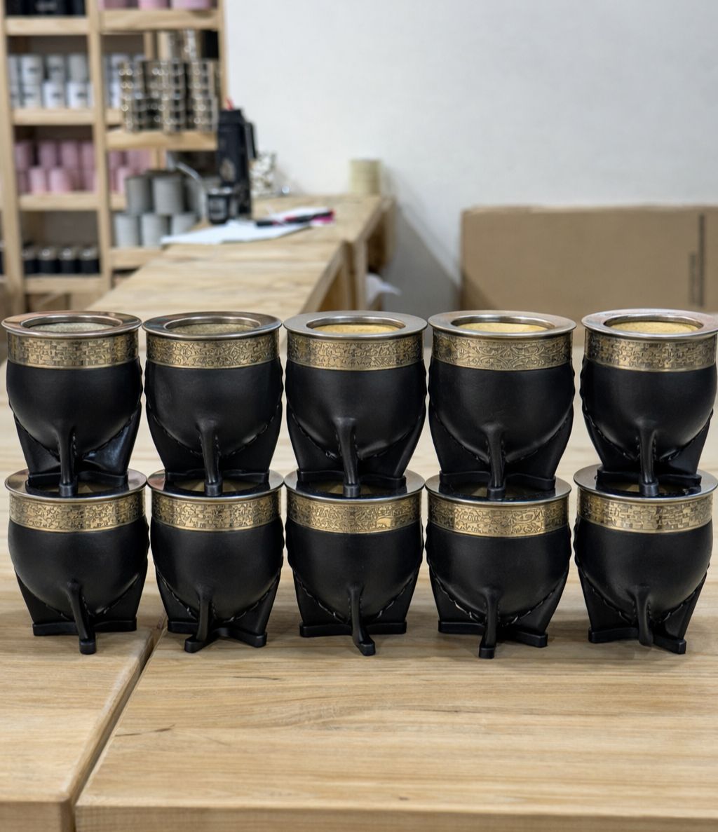 PROMO X10 IMPERIALES CLÁSICOS GUARDA DE ALPACA - CALABAZA RECUBIERTA NEGROS (10 UNIDADES)