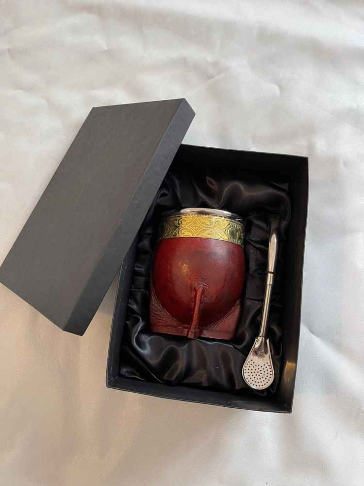 CAJA PRESENTACION PARA MATE Y BOMBILLA LISAS Y GRABADAS