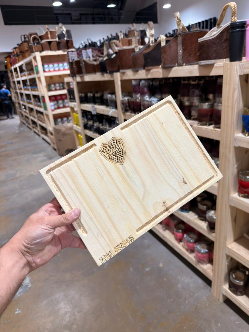 TABLA DE ASADO BOCA JUNIORS 30X20