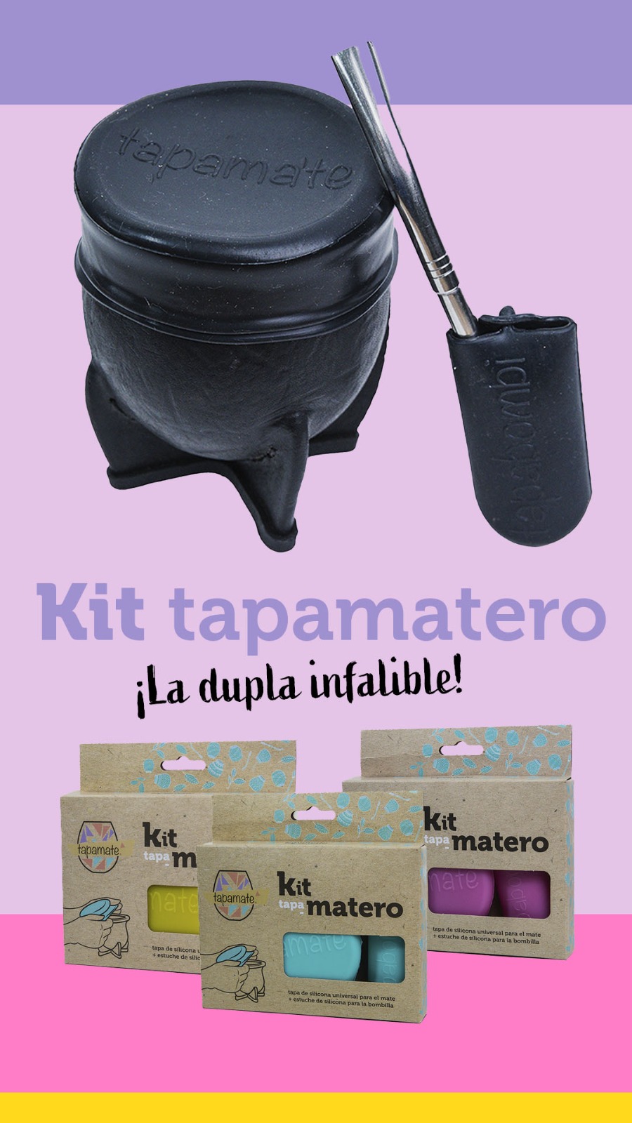 KIT TAPAMATERO - TAPAMATE + TAPABOMBILLA DE SILICONA (TODOS COLOR NEGRO)
