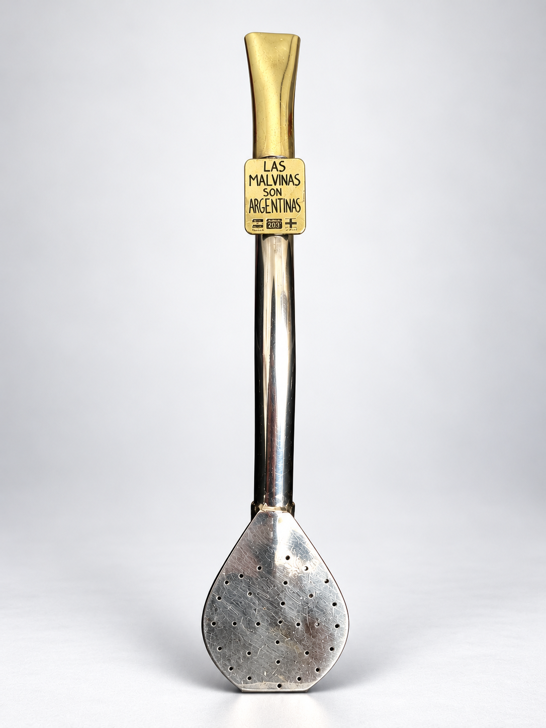 BOMBILLON MALVINAS  - recto - con dijes de bronce