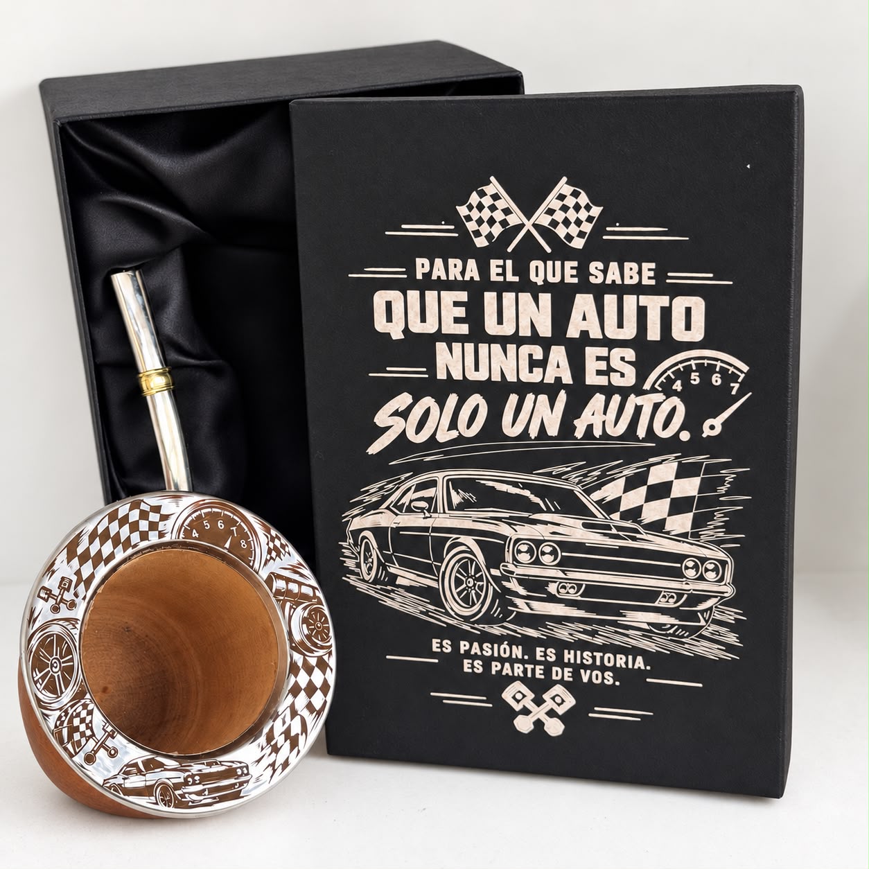 BOX "FIERRERO" : CAJA PRESENTACIÓN, CAMIONERO LAQUEADO BRILLOSO Y BOMBILLA CHATA