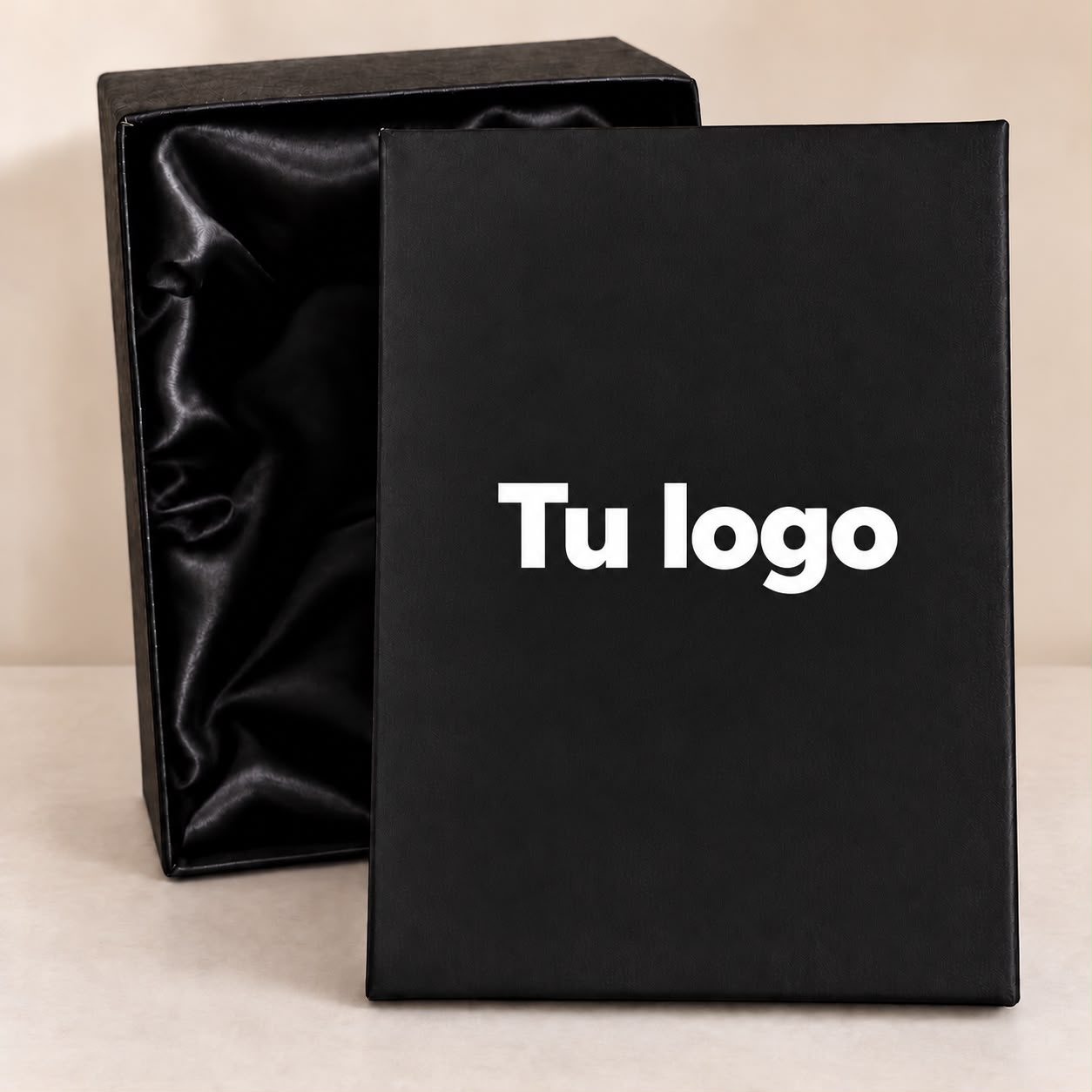 CAJA PRESENTACION NEGRA EMPRESARIAL CON TU GRABADO PERSONALIZADO PARA MATE Y BOMBILLA (GRABADO EMPRESARIAL)
